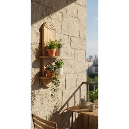 Ustaağaç Meşe Renkli 2 Kademeli Dekoratif Duvar Rafı 70 cm x 20 cm MDF Malzemeden Üretilmiştir