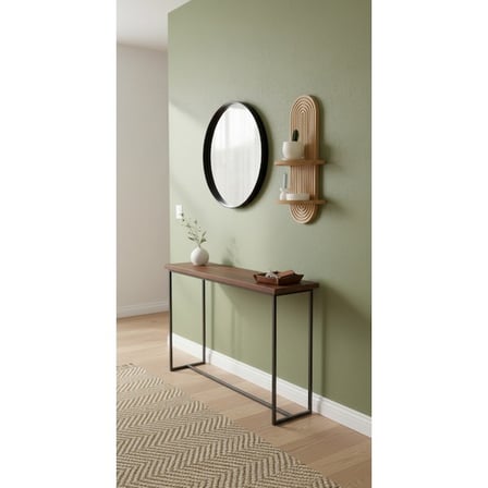 Ustaağaç Meşe Renkli 2 Kademeli Dekoratif Duvar Rafı 70 cm x 20 cm MDF Malzemeden Üretilmiştir