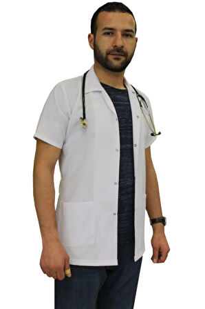 Klasik Yaka Erkek Doktor Önlüğü , Hemşir , Öğretmen , Lab Eczacı Laboratuvar Önlüğü , Beyaz Önlük