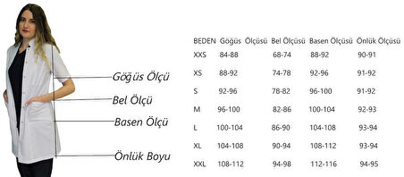 akim Yaka Kadın Doktor Önlüğü , Hemşire , Öğretmen , Lab Eczacı Laboratuvar Önlüğü , Beyaz Önlük