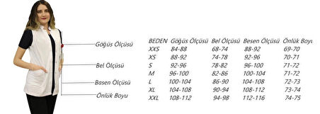 Hakim Yaka Kadın Ceket Boy Kolsuz Doktor Önlüğü