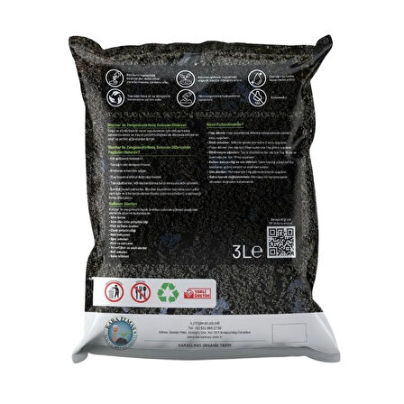 Vermikompost ile Zenginleştirilmiş Biochar Gübre Karışımı 3 L