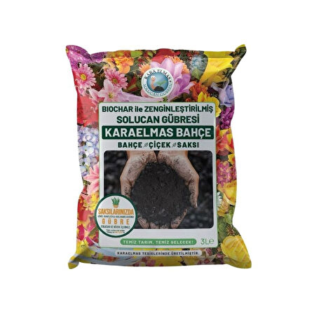 Vermikompost ile Zenginleştirilmiş Biochar Gübre Karışımı 3 L