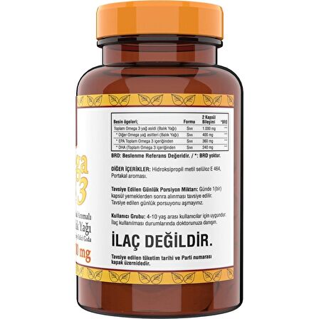 Ncs Omega 3 Portakal Aromalı 3x Kutu Çocuklar Için Balık Yağı 102