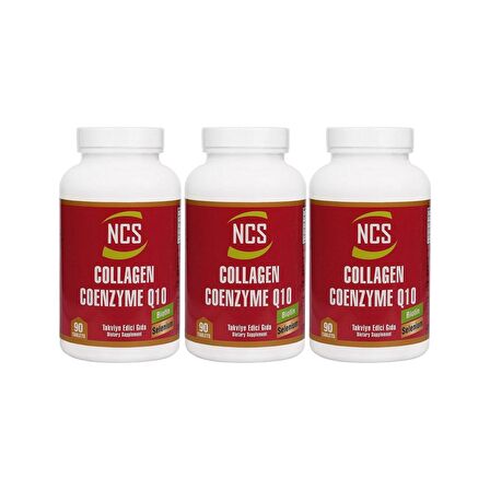 Ncs Selenium Çinko Biotin Coenzyme Q10 200 Mg Collagen 2000 Mg (3 Kutu 270 Tablet)