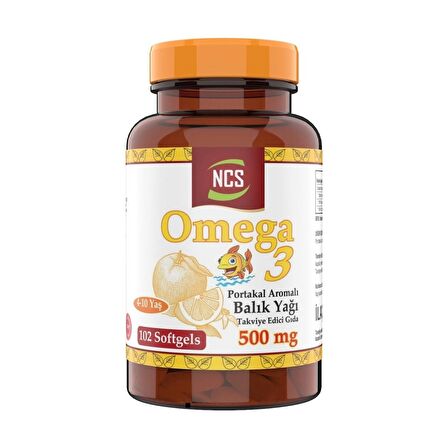 Ncs Omega 3 Portakal Aromalı Çocuklar Için Balık Yağı   Omega 3 Limon Aromalı Balık Yağı 1000MG