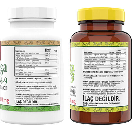 Ncs Omega 3-6-9 Fish Oil 1000MG 200 Softgels   Çocuklar Için Omega 3 Balık Yağı 500 Mg 102 Portakal Aromalı