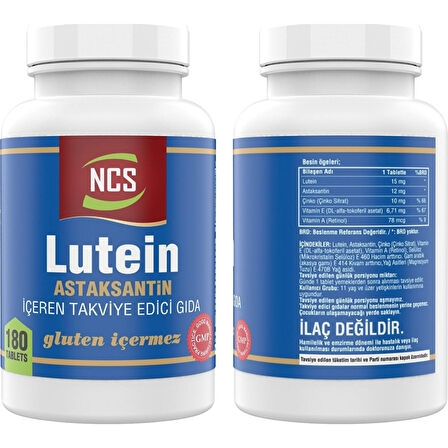 Nevfix Lutein 15 Astaksantin 12 Mg 180 Tablet Çinko   Vitamin D3-K2 120 Tablet