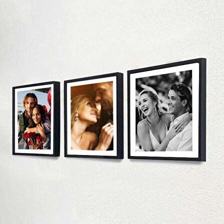 Nobbystar Yapışkanlı Sök Tak 20x20 Klasik Kare Çerçeveler - 6'lı Paket - Siyah