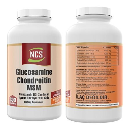 Ncs Glucosamine Collagen Zerdeçal 300 Tablet   Ncs Vitamin D3 K2
