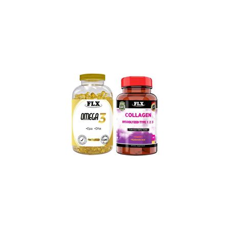 Flx Omega 3 180 Softgel   Flx Kollajen Tip-1-2-3 60 Tablet