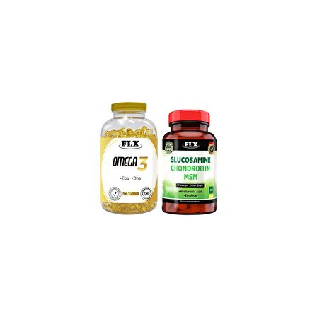 Flx Omega 3 180 Softgel   Flx Glucosamine Zerdeçal 60 Tablet