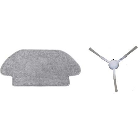 Dijitaldepodan Xiaomi Mi Robot Vacuum Mop Pro Set 1 Adet Fiber Mop Bezi 1 Adet Yan Fırça