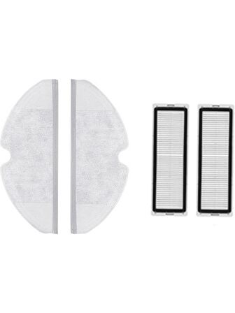 srfn ticaret Xiaomi Vacuum Mop 2 Pro + (STYTJ02ZHM) Set 2 Adet Fiber Mop Bezi 2 Adet Hepa Filtre