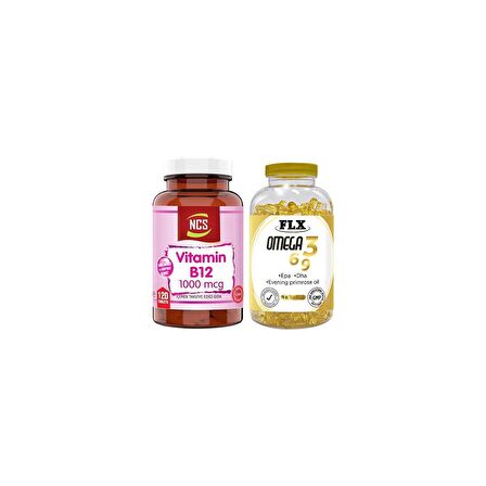 Ncs Vitamin B12 120 Tablet ve  Flx Omega 3-6-9 90 Tablet
