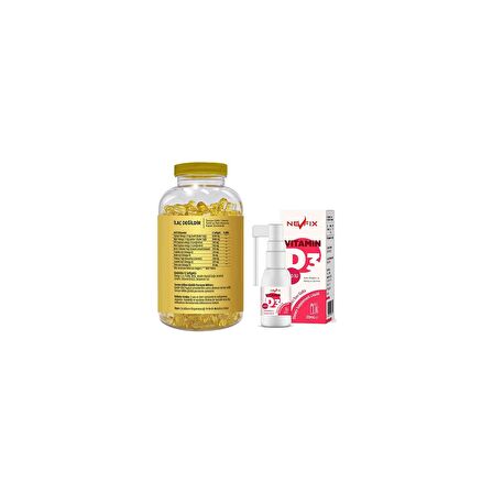 Flx Omega 3-6-9 90 Tablet  Nevfix Vitamin D3 Sıvı 20 ml