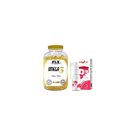 Flx Omega3 90 Softgel  Nevfix Vitamin D3 Sıvı 20 ml