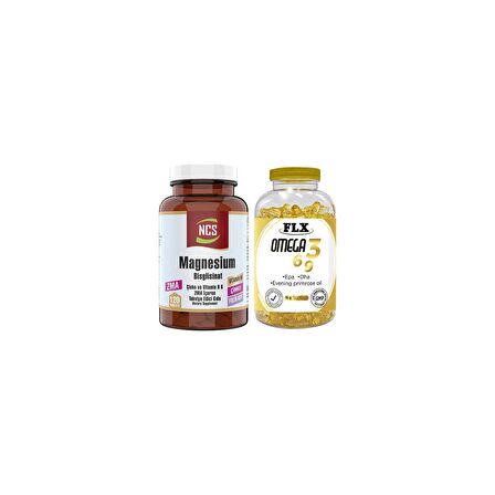 Ncs Zma Magnesium Bisglisinat 120 Tablet  Flx Omega 3-6-9 90 Tablet