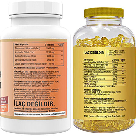 Ncs Glucosamine Msm Type Ll Collagen 120   Flx Omega 3-6-9 90 Tablet