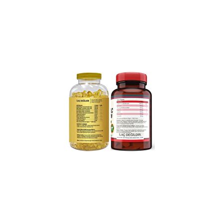 Flx Omega 3-6-9 Balık Yağı 90 Softgel   Nevfix Vitamin C Quercetin Bromelain 120 Tablet
