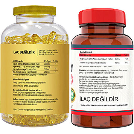 Flx Omega 3 Balık Yağı 180 Softgel  Nevfix Vitamin B12 1000 Mcg 120 Tablet