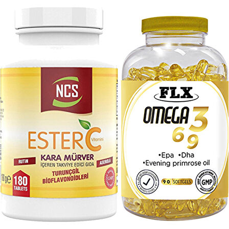 Ncs Ester C Vitamini 180 Tablet - Flx Omega 3-6-9 90 Tablet