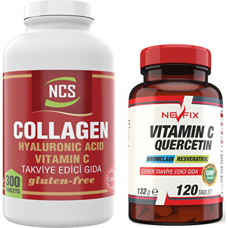 Ncs Collagen Hyaluronic Acid 300 Tablet   Nevfix Vitamin C 120 Tablet