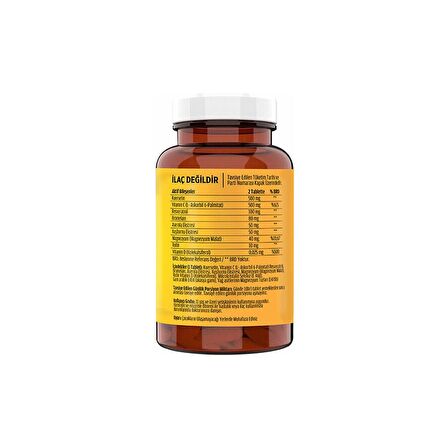 Flx Kuersetin Ester C Resveratrol ve Bromelain 60 Tablet