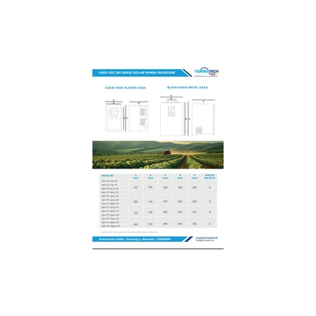 Tommatech 11 Kw 1000VDC 3 FAZ/380VAC Sulama Pompası Inverteri