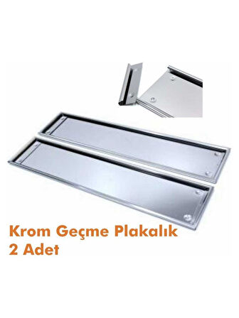 Paslanmaz Krom Plakalik Ince Geçme (2ADET)