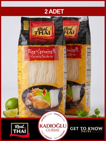 Real Thai Pirinç Şehriye Rice Vermicelli 375 gr x 2 ADET