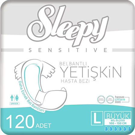 4'Lü Sleepy Large Yetişkin Hasta Bezi 30x4 Adet (120 Adet)