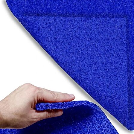 Abk Kıvırcık Mavi Paspas 100 cm x 1400 cm Kaymaz Yolluk Kaydırmaz Halı