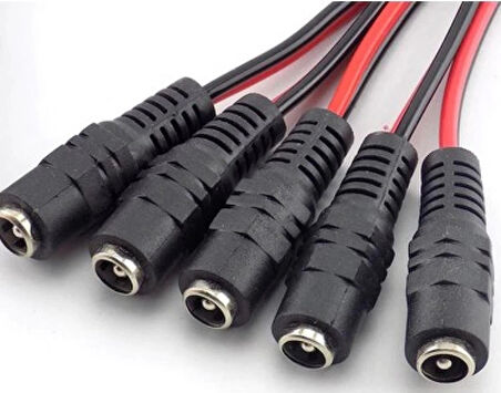 HADRON DİŞİ POWER JACK 25 CM 5,5X2,5MM DC JACK DC KABLO HDX5528 25 ADET
