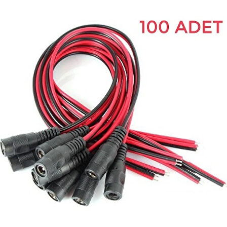 HADRON DİŞİ POWER JACK 25 CM 5,5X2,5MM DC JACK DC KABLO HDX5528 100 ADET