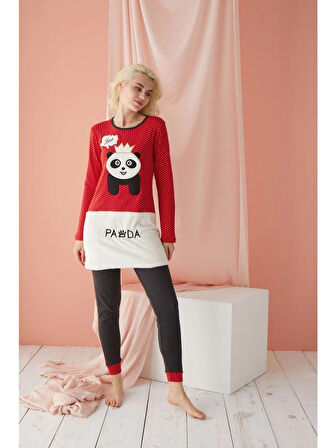  Polkan 5180 Interlok Polarlı Kadın Pijama Takımı 