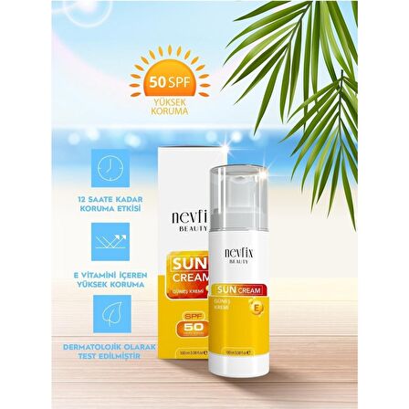 Nevfix Beauty 50 Spf (Faktör) 100 ml Güneş Kremi