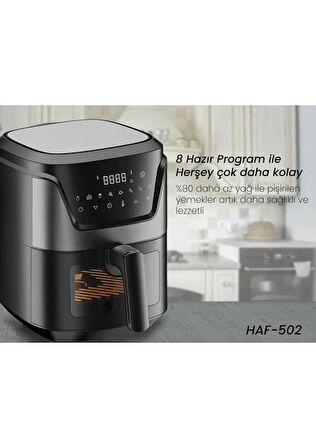 Hiking Haf-502 Digital Air Fryer 6 Litre ( Türkiye Garantili)