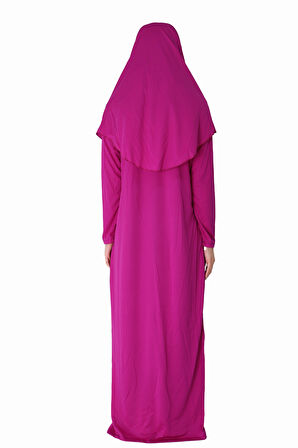 AÇIK MOR FERMUARSIZ NAMAZ ELBİSESİ