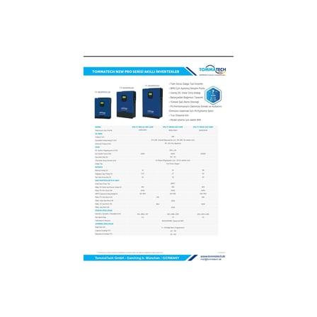 Tommatech New 5k 48V 1 Faz Pwm Akıllı Inverter