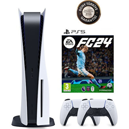 Sony Playstation 5 + 2.Dualsense + PS5 Fc 24 ( Eurasia Garantili)