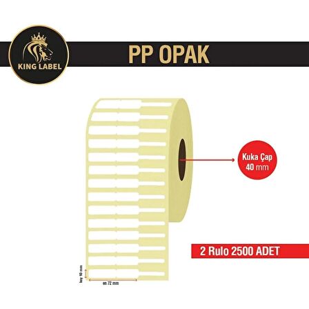 King Label Kuyumcu Etiketi 72X10 Pp Opak 2 Rulo 1250 Sarım