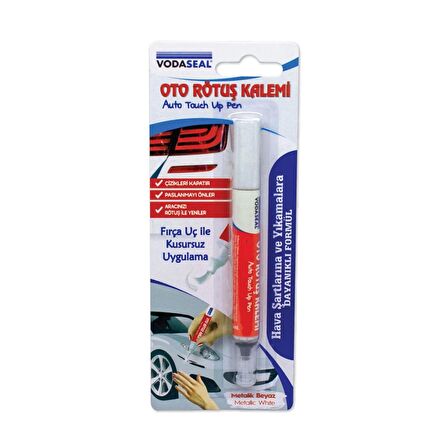 Vodaseal Oto Rötuş Boya Kalemi Çizik Giderici Metalik Beyaz 5 ML