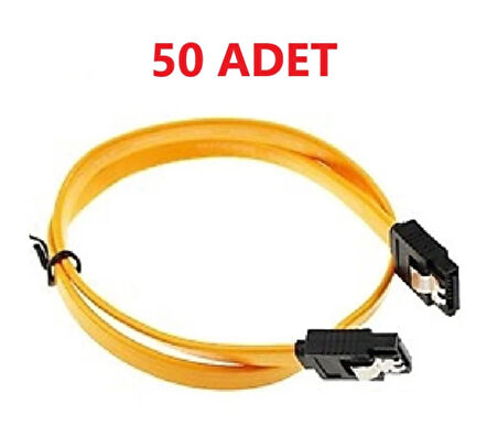 Navidata 50 Adet Klipsli Sata Kablo Kilitli Sata Data Kablo 50CM