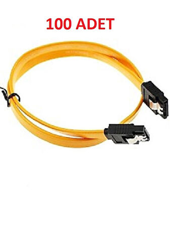 Navidata 100 Adet Klipsli Sata Kablo Kilitli Sata Data Kablo 50CM