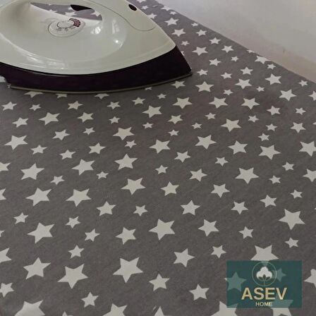 Asev Home Keçeli Ütü Masası Kılıfı 55X140CM Ahter Gri Xxl