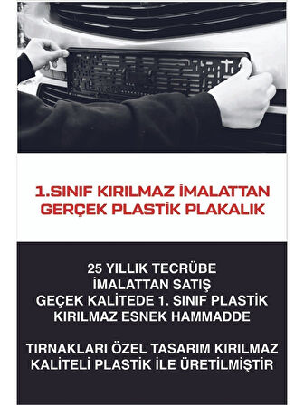 Tay Promosyon Plakalık Yazısız Siyah 1 Adet Kırılmaz Esnek Oto Plakalık