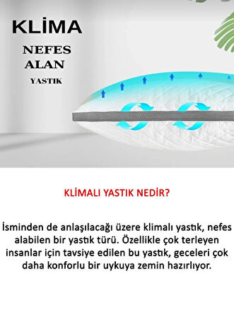 2 Adet Klimalı Kapitone Lüx Yastık (900 gr x 2 Adet)