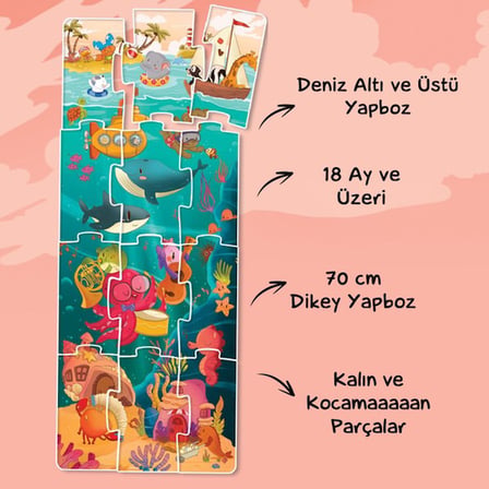 Bi Kutu Oyun Beni Sorarsan Yuvamdayım - İşte Deniz Altı! - Kitap ve Yapboz Seti - Zehra Kandemir