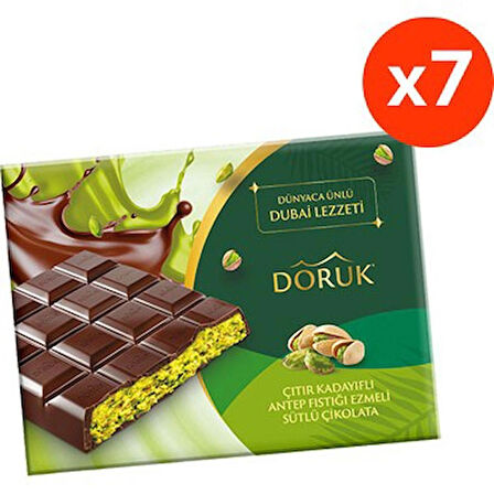 DORUK  Dubai Lezzeti Çikolata 90 gr x 7 Adet